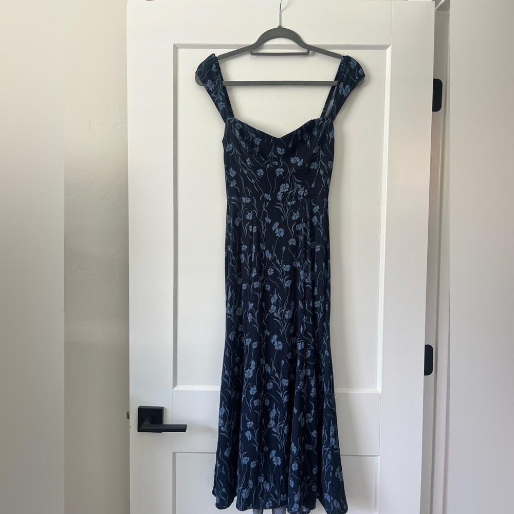 Reformation Bryon Dress Georgia Blue - Picture 5 of 7